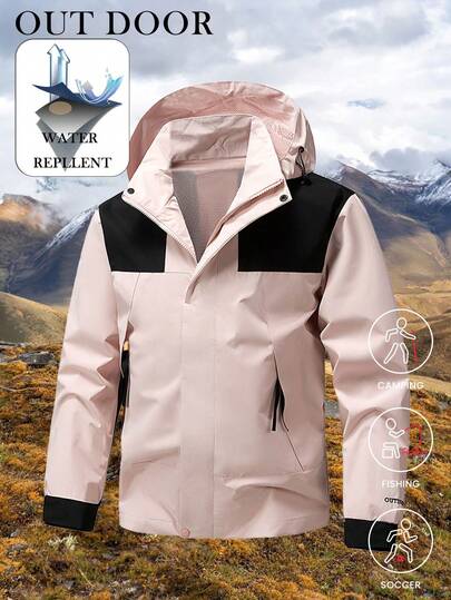 Windjack voor koppels, waterdichte en winddichte jas voor buiten voor de lente en herfst