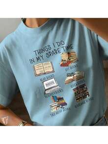 Literary Geek T-Shirt | Creative Fashion For Book And Reading Lovers - 淺藍色 - 查看 1