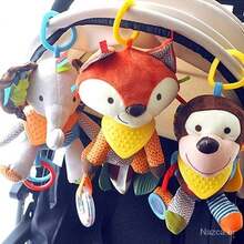 Multi funcional torno pendurado bebê sino brinquedos, boneca cama ringtones/puzzle brinquedos do bebê - raposa - Visão 4