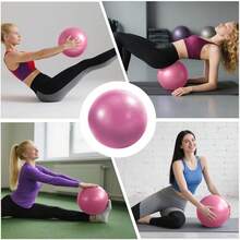 2pcs Pelota Fitness para Yoga y Pilates,Pelota Yoga de 25 y 65cm de Resistencia estática,Anti-pinchazos,para Ejercicios Gimnasia,Pilates,preparación al Parto,aeró(Bomba de Aire Incluida) - rosa - Ver 9