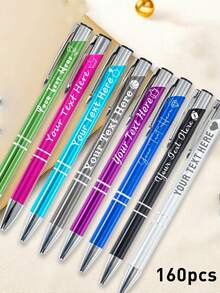 1-320pcs Custom Pens Ballpoint With Name,Back To School Supplies For Kids,Personalized Business Engraver Pens Ballpoint,Customized Gel Pens,Customizable Teacher Pens,Pens Ballpoint Smooth Writing Pens,Modern,Cute,Suitable For Birthday Gifts,Teachers' Day,Wedding,Office,Ideas Gifts For Him/Her,Friends,Workers,Teacher,Coworkers,Bridal,Warm Ambience,Fall Decor