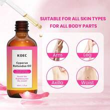 KOEC Natural Nutsedge Oil, Suitable For Depilation, Moisturizing And Soothing, Reduces Body Hair Growth, Suitable For All Skin Types - Hot Pink - View 1