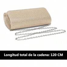 REKOBON Bolso de Noche Carteras de Embrague para Mujer, Bolso de Noche de con Purpurina con Cadena, Bolsos Cruzados de con Sobre de Hombro para Mujer Brillante - Champán - Ver 6