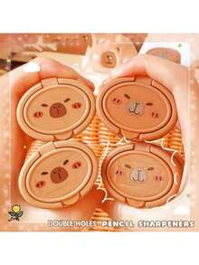 1 Máy gọt bút chì cầm tay thiết kế hình con Capybara dễ thương, màu sắc và kiểu dáng ngẫu nhiên, Máy gọt bút chì cầm tay hoạt hình thích hợp sử dụng cho trường học và văn phòng, dùng cho bút chì và bút chì mỹ phẩm, Máy cắt bút chì nhỏ gọn, Máy gọt bút chì cầm tay trang trí để bàn, Đồ dùng học tập cho học sinh, Quà tặng phần thưởng cho trẻ em, Bé trai, Bé gái, Đồ dùng học tập, Trở lại trường - ngẫu nhiên - Xem 5