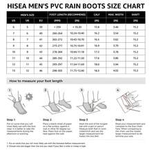 HISEA Men's Rain Boots PVC Rubber Boots, Waterproof Garden Fishing Outdoor Work Boots, Durable Slip Resistant Knee Boots For Agriculture And Industrial Working - 藏蓝色 - 查看 6