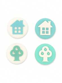 GeekShare 4 piezas Tapa de botón con diseño de casa de bosque compatible con Switch/OLED/Lite, no apto para Switch 2 - Multicolor - Ver 10