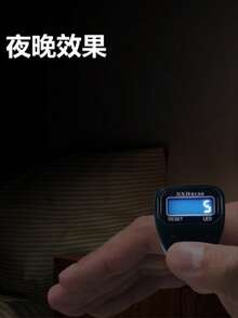 LED 显示计数器环，带复位按钮的手动按压电子数字计数器 - 耐用的 PC 和 PVC 材质，紧凑的设计，大显示屏，缓解压力的手压计数器，用于祈祷、编织、运动计数等的手指计数器（混合颜色） - 彩色 - 查看 9