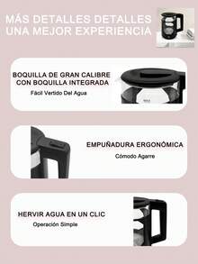 1 pieza Hervidor de vidrio de borosilicato alto, para el hogar hervidor de agua, Jarra Eléctrica de Vidrio Cafetera Tetera Eléctrica 2 Litros 1000 W Apagado Automatico Hierve agua en minutos Base Removible, luz azul transparente, apagado automático, previene quemaduras secas - Tipo de Enchufe A USA (110-127V) - Ver 8