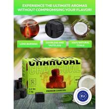 Premium Coconut Charcoal Cubes And Black Candy Hookah Tips