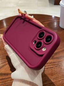 Minimalistisches, verstärktes Anti-Sturz-Hülle in Burgunderrot, weich, kompatibel mit iPhone 16 Pro Max/16/16 Pro/16 Plus/16E/15/15 Plus/15 Pro/15 Pro Max/11/12/13/14 Pro Max/XS/XR/11 Pro/11 Pro Max/12 Pro/12 Pro Max/13 Pro/13 Pro Max/7 Plus/14 Pro/14 Pro Max/14 Plus/7 Plus/8 Plus/8/SE2/13 Mini/12 Mini, 17/17 Pro/17 Pro Max/Air Anti-Kratzer Soft Shell - Bordeaux - Übersicht 1