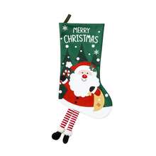 1pc Christmas Stocking Gift Bag, Christmas Gift Sock, Christmas Tree Hanging Decoration, Home Decor Accessory - Multicolor - View 10