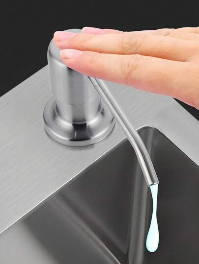 Soap Dispenser Pump. Soap Dispenser Press. Stainless Steel Kitchen Sink Soap Dispenser. Kitchen Sink Soap Bottle. Soap Refill Dispenser. Dishwasher Detergent Pressure Dispenser. Suitable For Kitchens, Bathrooms, And Various Cleaning Sinks With Pre-Drilled Holes.