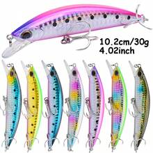 4.02 Inch/10.2 Cm Sinking Fishing Lure - 3D Eyes, Suitable For Various Fish Species Including Bass, Crappie Etc. - Artificial Long-Distance Hard Bait - 30g Weight - Realistic Design, Lifelike Action - Great Gift For Anglers - Multicolor - View 6