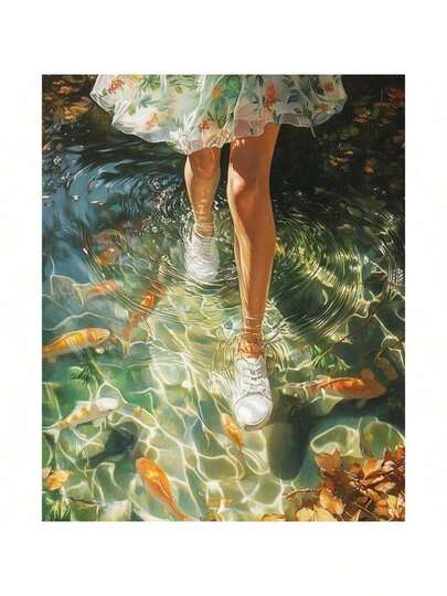 1 件套数字绘画 DIY 套装 数字动物鹅画 家居墙面 DIY 工艺品 40x50 厘米/16x20 英寸 无画框