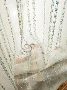 1 件亚麻现代亚麻纱窗帘 - 日式亚麻风格，杆袋设计，适用于客厅和卧室 - 透明滤光窗帘，客厅窗帘，卧室窗帘 - 咖色 - 查看 9