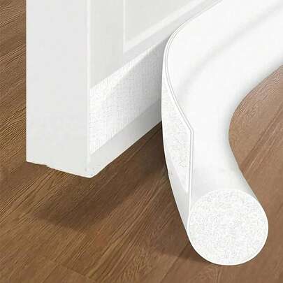 1pc Adjustable Self-Adhesive Door Bottom Seal Strip, Soundproof Door Bottom Seal, Foam Filled Draft Stopper, Flexible Door Bottom Seal, Soundproof Gasket, Draft Excluder, Self-Adhesive Anti-Mosquito Soundproof Gap Blocker