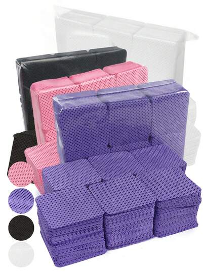 1000-Pack Lint-Free Nail Polish Removal Wipes - Acetone-Resistant Nail Prep & Gel Polish Remover Pads For Eyelash Extensions, Waterless Manicure Cleaning For Salon & Home Use