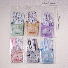 40 Stücke lange Streifen Vintage Aufkleber mit englischen Worten für Scrapbooking, Junk Journals, Dekoration, Feiertage, Weihnachten, Halloween, Valentinstag