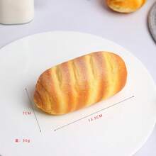 1 mô hình bánh mì, trứng, bánh mì que đàn hồi chậm, chân thực, dùng để trang trí bánh tart, chất liệu PU mềm. - Nhiều màu - Xem 7