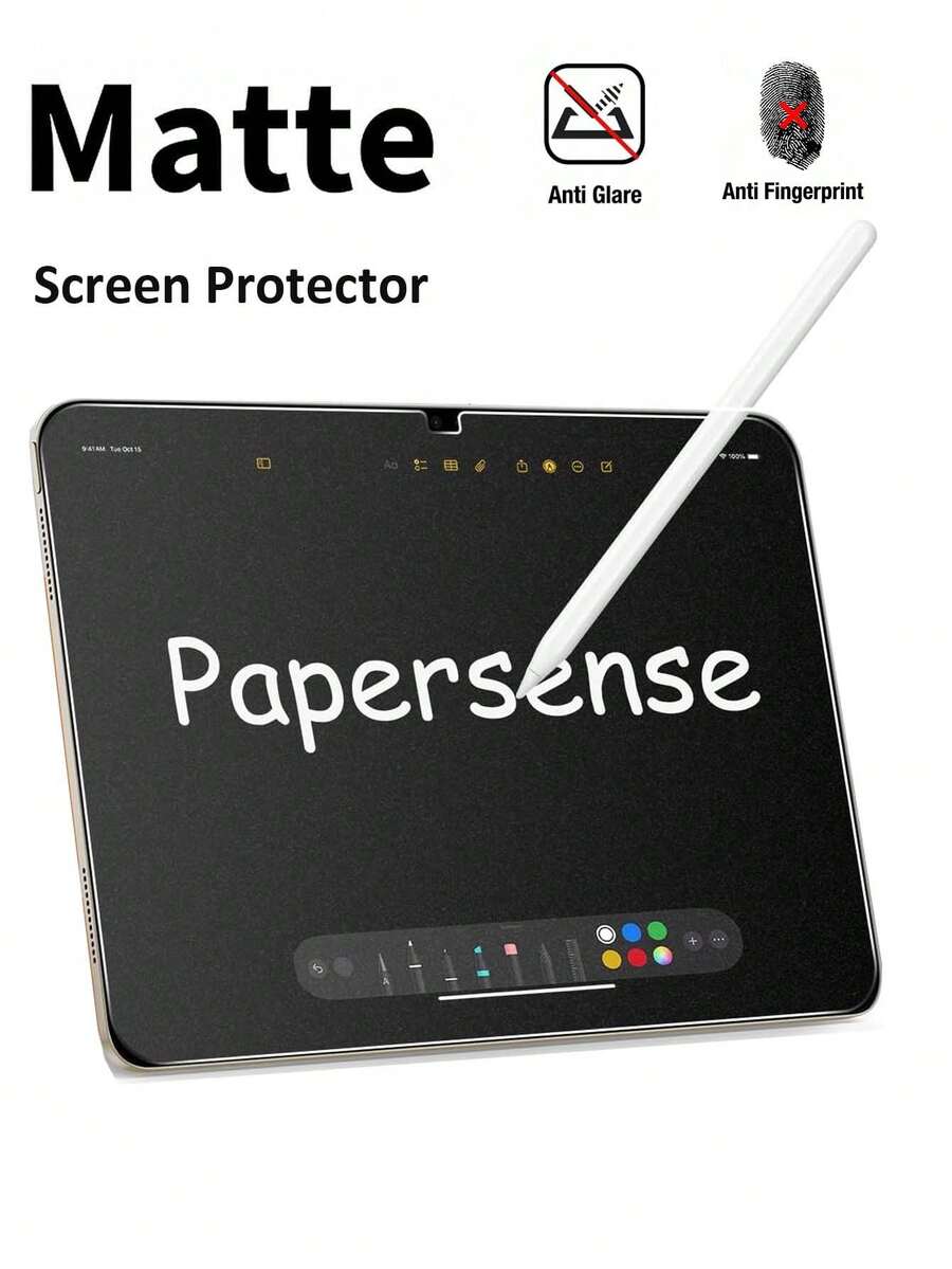 XINHONGYU 适用于 iPad 11 代 A16(2025 年款)/ iPad 10 代 10.9 英寸(2022 年款)的纸质触感屏幕保护膜,高灵敏度软膜,防眩光,兼容 iPad Air 和 iPad mini 系列,日常、办公和居家使用必备屏幕保护膜,防水、防震、防摔、防刮擦 - 1 piece - 查看 1