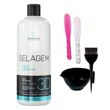 Semi Definitiva Borabella Selagem 3D 1L +2 Espátulas+Cumbuca - Branco - Visão 2