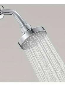 1pc Handheld High Pressure Shower Head, 3 Spray Settings, Extra Large Water Coverage, Electroplated Surface - Silver - View 5