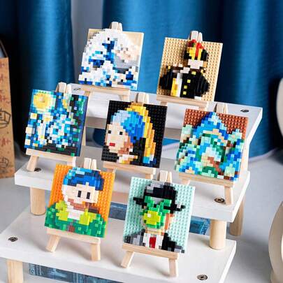 絵画ブロック、アートブロック、星空ブロック、少女ブロック、波ブロック、誕生日プレゼント、ホリデーギフト、父の日ギフト、母の日ギフト、結婚式ギフト、結婚式の装飾、卒業ギフト