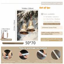 1 szt., płótno ścienne, dekoracje świąteczne, oprawione ozdoby świąteczne, śnieżny zimowy krajobraz, Święty Mikołaj, wystrój świąteczny w stylu rustykalnym, wystrój bożonarodzeniowy w stylu vintage, bałwan, choinka, pociąg świąteczny, dekoracja pokoju bożonarodzeniowego, wystrój salonu