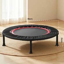 Brincolin Ejercitador Adulto, Trampolin Fitness, Resistente y Antideslizante, Marco de Acero Reforzado Redondo 91CM/36IN, con 30Pcs Resortes, para Aerobico, Jumping, Jercicio y Terapéutico(rojo) - 1 - Ver 6