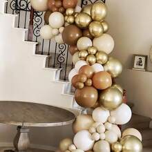 25/40/50pcs Champagne Gold Balloon Set, 10inch Latex Balloons For Birthday, Wedding, Graduation, Anniversary, New Year Party Decorations - Multicolor - View 4