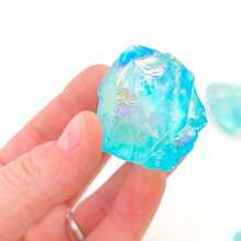 1pc Raw Aqua Aura Quartz Crystal, Rough Aqua Aura Quartz Stone, Raw Aqua Aura Quartz Stone, Raw Blue Quartz