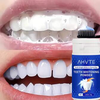 1 瓶 80 克天然牙齿清洁粉，口腔护理