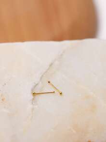 2pcs 925 Sterling Silver Gold Plated Nose Studs, 1.2mm Mini Nose Bone Studs, Small Ball Nose Bone Studs, 24G (0.5mm) Nose Studs - 1.2mm - View 4