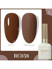 XEIJAYI 1 Bottle 4-Season Gel Nail Polish, 102 Color Options, Suitable For Nail Decoration, Nail Art, DIY Nail Salon, Great Gift For Women - 咖啡棕 - 查看 9