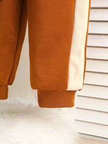 2pcs Boys Dinosaur Outfit, Long Sleeve Sweatshirt Top + Sweatpants Set, Outdoor Casual Suit, Autumn/Winter