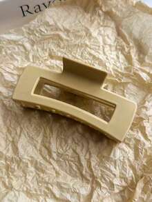 4个/1个 11厘米/4.33英寸 女士柔软硅胶不刮伤发夹，时尚百搭高端优雅简约纯色发爪，适合日常、休闲、派对、通勤、海滩、盘发、马尾辫、洗脸、化妆等场合，冬季发饰，女士头巾冬季发饰优雅发爪夹 - 彩色 - 查看 7