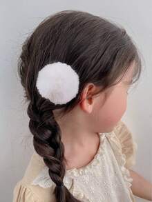 10个/套 女孩毛绒球发夹，休闲抓夹，可固定刘海和碎发，适合日常使用，秋冬季 - 彩色 - 查看 4