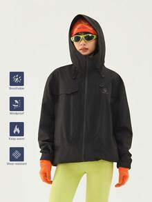 TECTOP Chaqueta softshell de forro polar para mujer, abrigo resistente al viento e impermeable, cálido, con bolsillos con cremallera, diseño con capucha, para actividades al aire libre