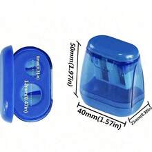 2/4/6/8/PCS Manual Pencil Sharpener - Dual Hole Compact Handheld Design, Suitable For Children, Students, Classrooms, And Home Offices Christmas Gifts, New Year Gifts. Random Color Pattern