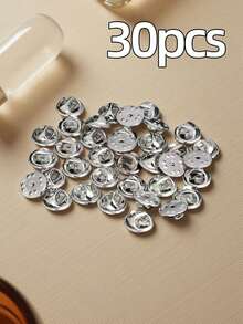 30pcs Lock Buckle With Gold And Silver Back Pin, Brooch, Enamel Lapel Pin, Safety Jewelry Discovery Component - 30PCS Spare Buckles - View 10