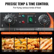 3000W Dual Tank Countertop Commercial Electric Deep Fryer - 12L Contaminants Of Aceite, Sincronización - View 4