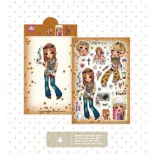 1PC可爱少女角色贴纸千年少女手账原创卡手机动漫动画 - 彩色 - 查看 14