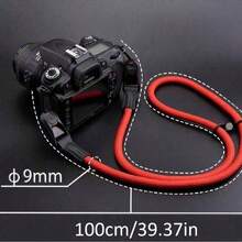 Quick-Release Adjustable Camera Strap - Durable Polyamide Climbing Rope Crossbody Strap For DSLR Mirrorless Cameras, Compatible With Nikon Canon Fu/Ji, Lightweight & Compact For Hiking Travel, Red, Photography Accessory | Stylish Neck Strap | Microfiber Accent, Camera Accessories Strap