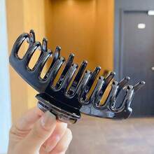 1 pieza de accesorio de cabello elegante y versátil con estampado de leopardo caramelo de onda grande de acrílico para mujer, pinza de cabello de uso diario, accesorio de cabello adecuado para usar en vacaciones y atuendos de otoño