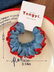 8个/套格纹撞色发圈，打造清新甜美造型，巧妙融合经典格纹图案，红蓝配色活力四射，为整体造型增添层次感和视觉亮点，轻松搭配各种服饰——适合女性和女孩，无论是高马尾、低发髻，还是简单的披散发丝，这些发圈都能轻松应对，是日常造型和头发护理的实用小物。马尾发圈、发圈、橡皮筋、发绳、发带、头饰、运动健身跑步服饰、美容家居发饰 - 彩色 - 查看 7