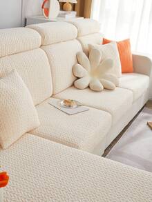 1件装 高弹力懒散沙发套 防宠物脏可水洗 适合居室装饰 简约分体沙发罩 四季防滑沙发全包防尘 (米色 70-90cm 单人座) - 米色 - 查看 3