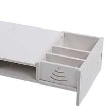 Computer Desktop Monitor Stand Laptop TV Display Screen Riser Shelf White, 49*21*11cm - White - View 11