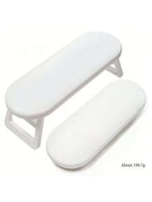 适用于美甲师的可折叠美甲扶手、适用于美甲师的带软垫的美甲手托垫、适用于丙烯酸美甲的马卡龙风格手托架、带 PU 皮革的便携式丙烯酸手柄、用于凝胶抛光的指甲枕扶手支撑、适用于美甲桌和家庭沙龙的专业美甲用品，非常适合美甲师、美容师、DIY 爱好者和美甲护理初学者。 - 白色 - 查看 2