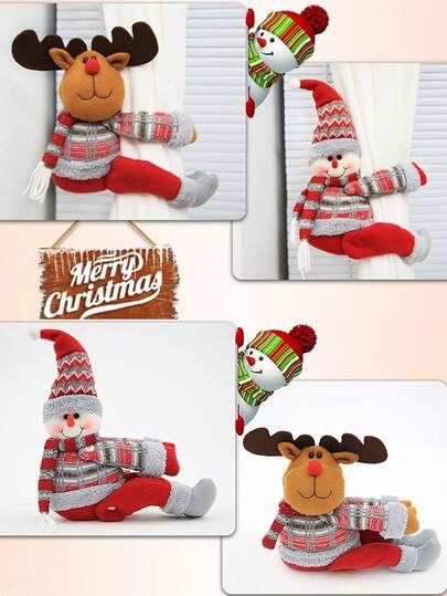 1个雪人圣诞树顶饰 - 独特有趣的圣诞毛绒雪人抱枕装饰品，带钩环，可用于装饰圣诞树、酒瓶、窗帘 - 节日装饰礼物 圣诞装饰 冬季房间装饰 圣诞家居装饰 圣诞礼物 圣诞装饰