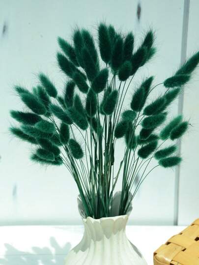 60/120/240pcs Bohemian Style Artificial Flowers - Natural Dried Bunny Tails Pampas Grass - Multi-Color, Dandelion Flowers - Home, Wedding, Office, Cafe Decor - Valentine's Day And Mother's Day Gifts